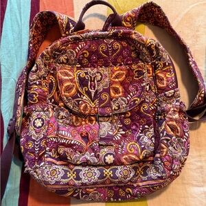 Vera Bradley Retired Safari Sunset Pattern Medium Backpack  Bag